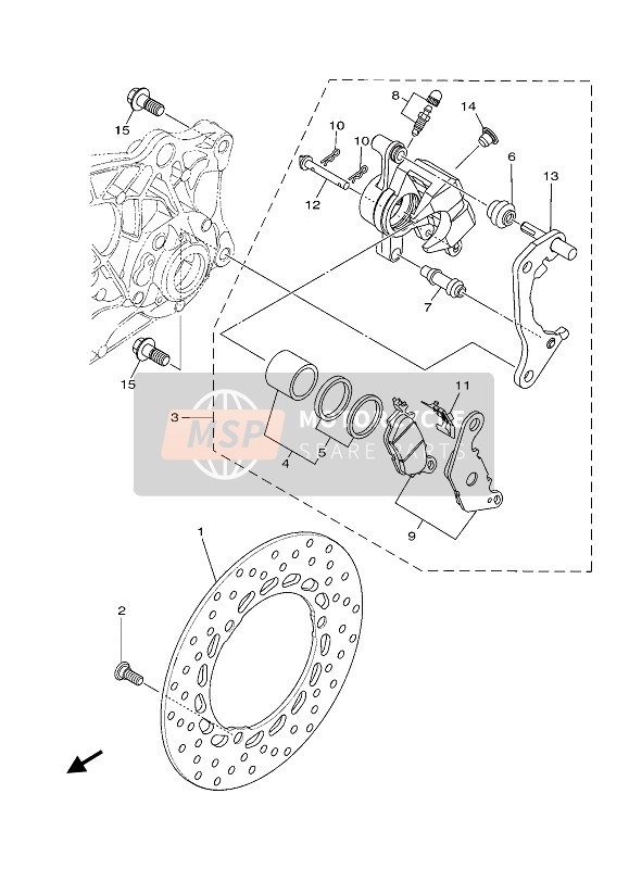 Yamaha NMAX 125 2020 Bremssattel hinten für ein 2020 Yamaha NMAX 125